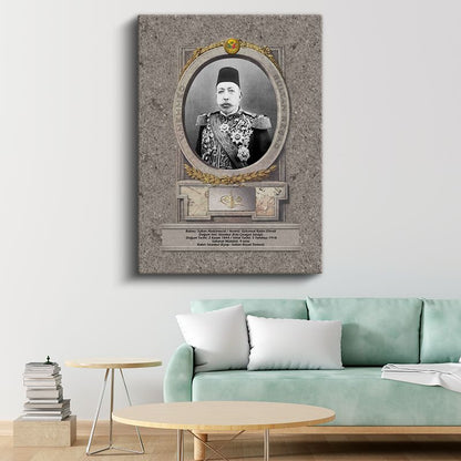 Osmanlı Padişahları - Sultan Abdülmecid Portresi Kanvas Tablo