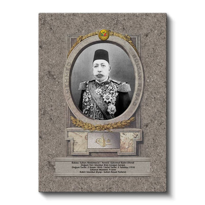 Osmanlı Padişahları - Sultan Abdülmecid Portresi Kanvas Tablo