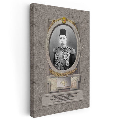 Osmanlı Padişahları - Sultan Abdülmecid Portresi Kanvas Tablo