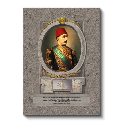 Osmanlı Padişahları - Sultan V. Murad Portresi Kanvas Tablo