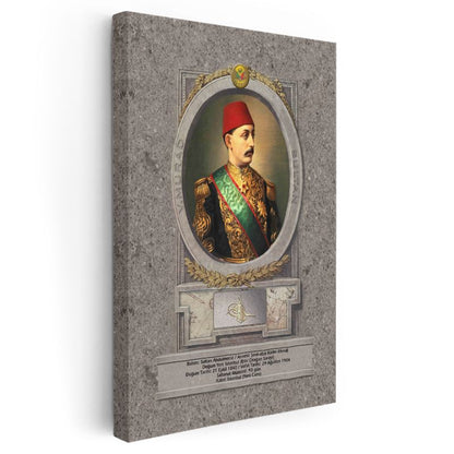 Osmanlı Padişahları - Sultan V. Murad Portresi Kanvas Tablo