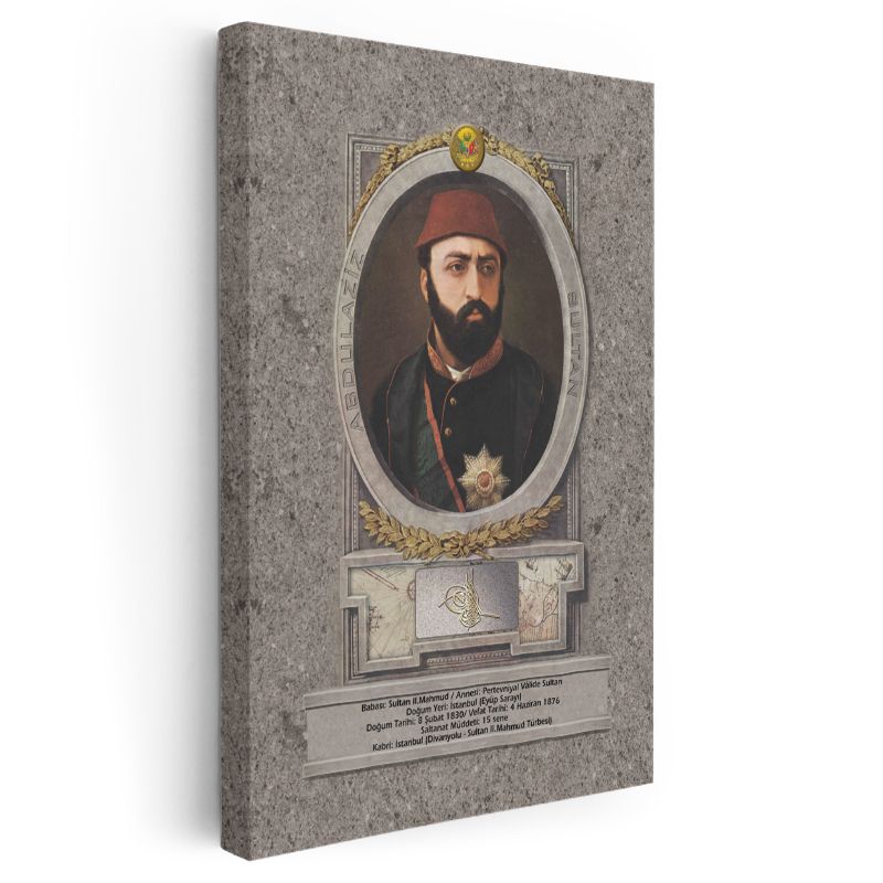 Osmanlı Padişahları - Sultan II. Mahmud Portresi Kanvas Tablo