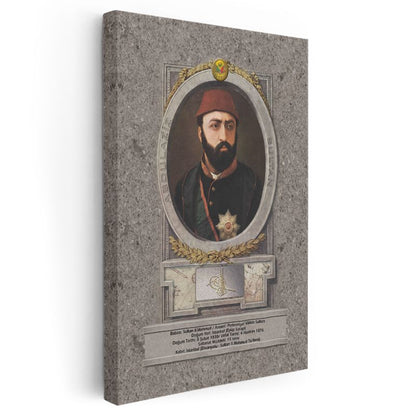 Osmanlı Padişahları - Sultan II. Mahmud Portresi Kanvas Tablo