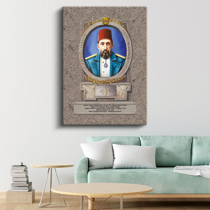 Osmanlı Padişahları - Sultan II. Abdülhamid Kanvas Tablo