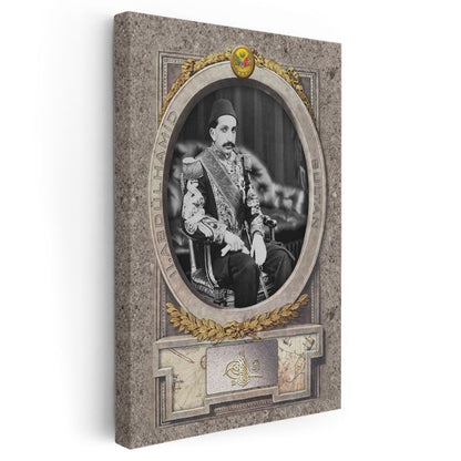 Osmanlı Padişahları - Sultan V. Mehmed Reşad Portresi Kanvas Tablo