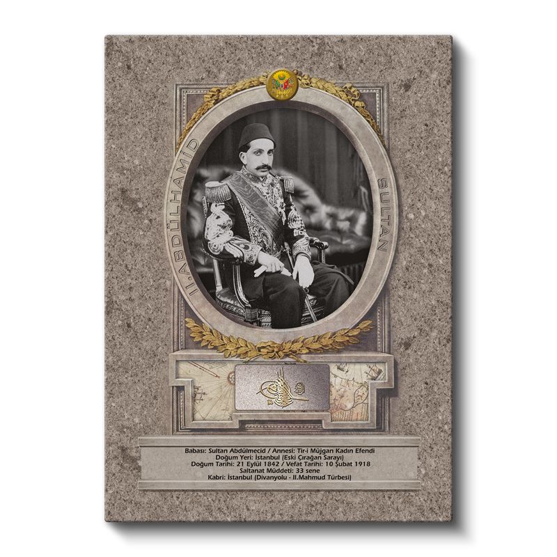 Osmanlı Padişahları - Sultan V. Mehmed Reşad Resmi Kanvas Tablo