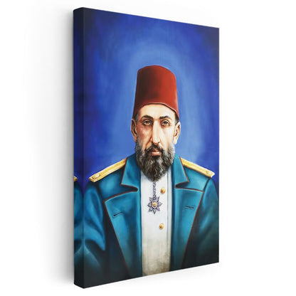 Osmanlı Padişahları - Sultan II. Abdülhamid Portresi Kanvas Tablo