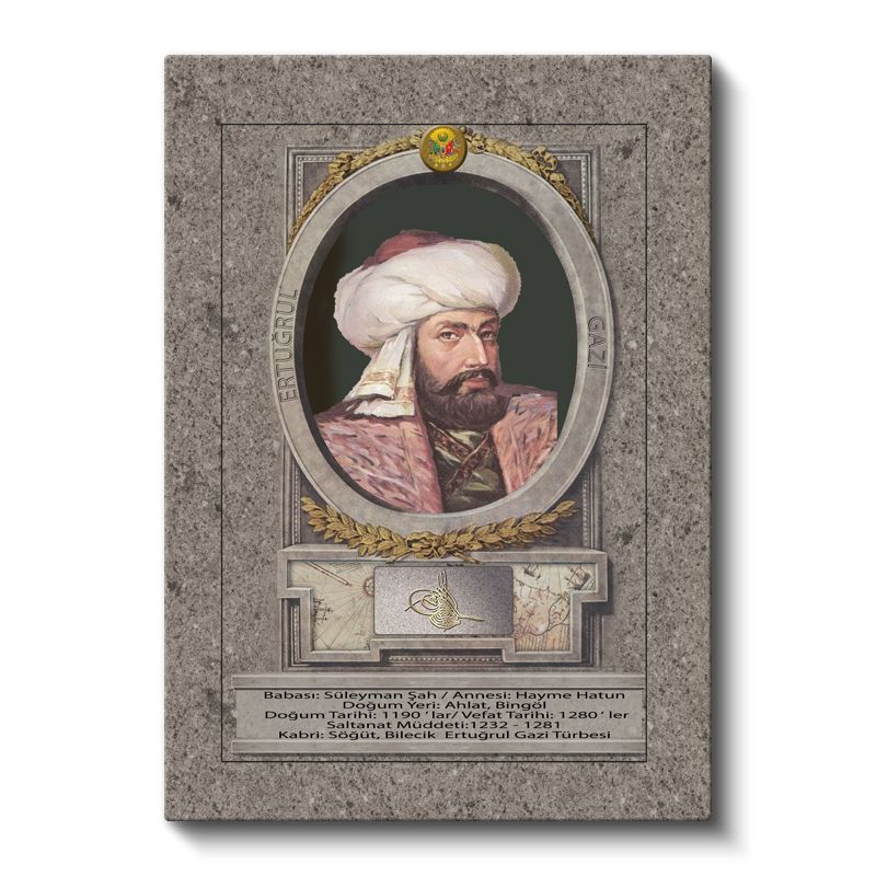 Osmanlı Padişahları - Ertuğrul Gazi Kanvas Tablo