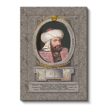 Osmanlı Padişahları - Ertuğrul Gazi Kanvas Tablo