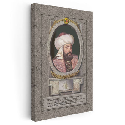 Osmanlı Padişahları - Ertuğrul Gazi Kanvas Tablo