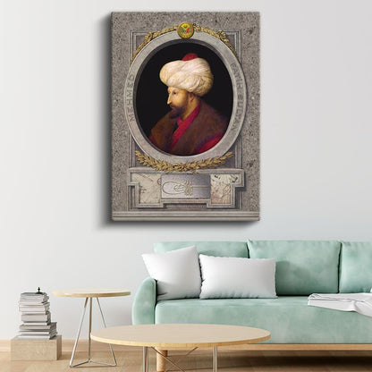 Osmanlı Padişahları - Fatih Sultan Mehmet İstanbul'un Fatihi Kanvas Tablo