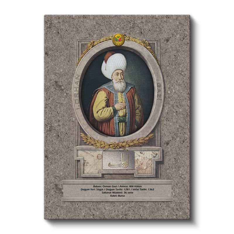 Osmanlı Padişahları - Osman Gazi Osmanlı İmparatorluğu'nun Kurucusu Kanvas Tablo