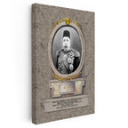 Dikey Kanvas Tablo Sultan Mehmed Reşad Portresi Osmanlı Tablosu Ev Ofis Duvar Dekoru