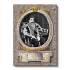 Dikey Kanvas Tablo Sultan II Abdülhamid Klasik Portre Osmanlı Tablosu Ev Ofis Duvar Dekoru