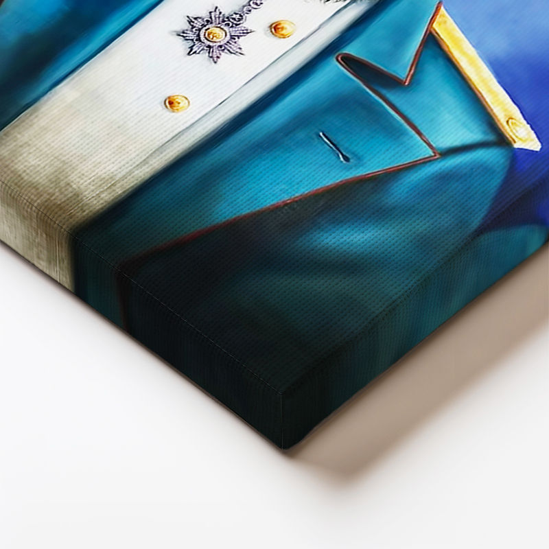 Dikey Kanvas Tablo Sultan II Abdülhamid Modern Yorum Portresi Osmanlı Tablosu Ev Ofis Duvar Dekoru