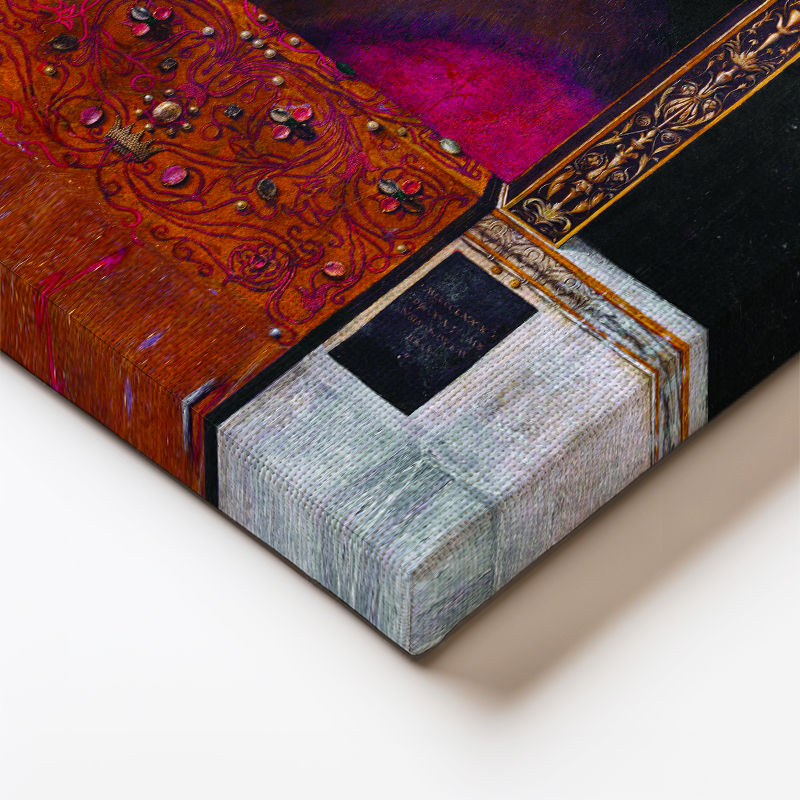 Dikey Kanvas Tablo Fatih Sultan Mehmed Kemerli Kompozisyon Osmanlı Tablosu Ev Ofis Duvar Dekoru