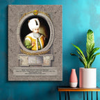 Dikey Kanvas Tablo Kanuni Sultan Süleyman Portresi Osmanlı Tablosu Ev Ofis Duvar Dekoru