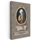 Dikey Kanvas Tablo Orhan Gazi Portresi Osmanlı Tablosu Ev Ofis Duvar Dekoru