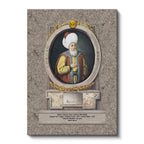 Dikey Kanvas Tablo Orhan Gazi Portresi Osmanlı Tablosu Ev Ofis Duvar Dekoru