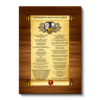 Dikey Kanvas Tablo Şeyh Edebali Osman Gazi Öğüdü Osmanlı Tablosu Ev Ofis Duvar Dekoru