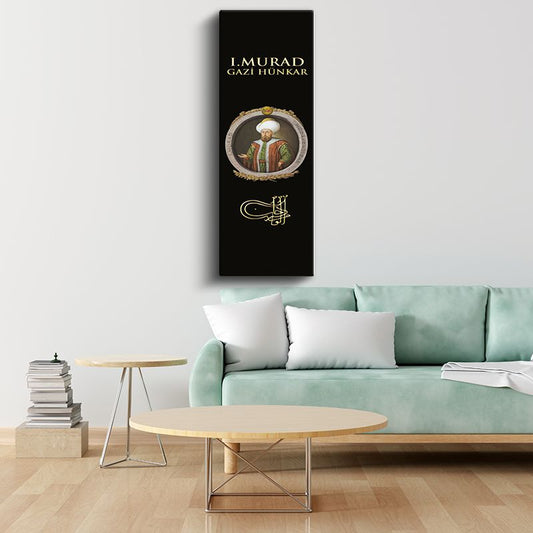 Osmanlı Padişahı - I. Murad Gazi Hünkar Portresi Kanvas Tablo