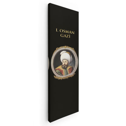 Osmanlı Padişahı - I. Osman Gazi Portresi Kanvas Tablo
