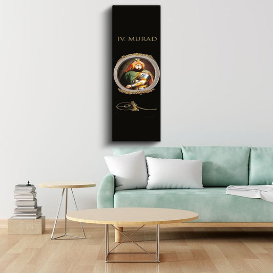 Osmanlı Padişahı - IV. Murad Portresi Kanvas Tablo