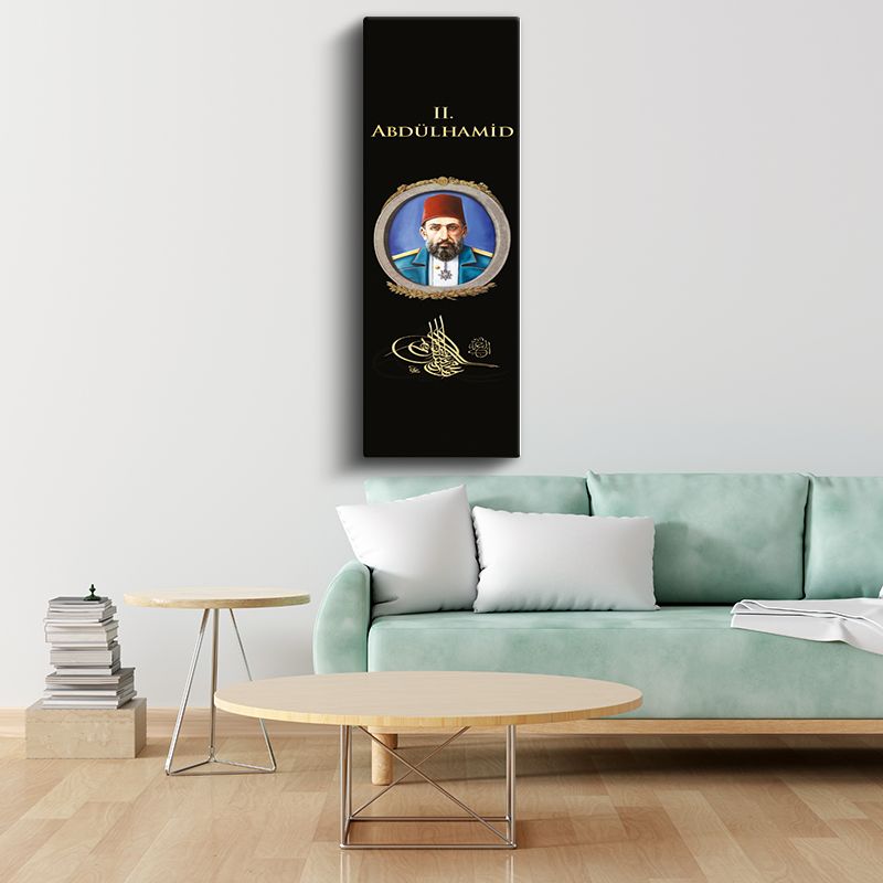 Osmanlı Padişahı - II. Abdülhamid Portresi Kanvas Tablo