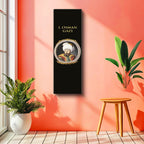 Dikey Panoramik Kanvas Tablo Osman Gazi Portresi Osmanlı Tablosu Ev Ofis Duvar Dekoru