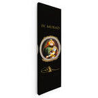 Dikey Panoramik Kanvas Tablo Sultan IV Murad Portresi Osmanlı Tablosu Ev Ofis Duvar Dekoru