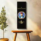 Dikey Panoramik Kanvas Tablo Sultan II Abdülhamid Portresi Osmanlı Tablosu Ev Ofis Duvar Dekoru