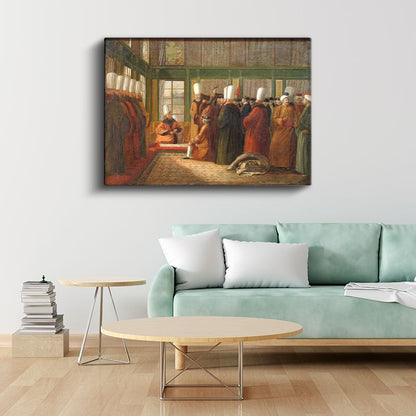 Osman Hamdi Bey - Huzur Meclisi Kanvas Tablo