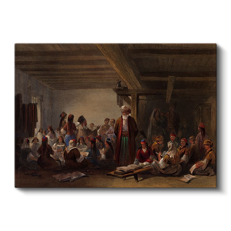 Osman Hamdi Bey - Medrese Dersi Kanvas Tablo