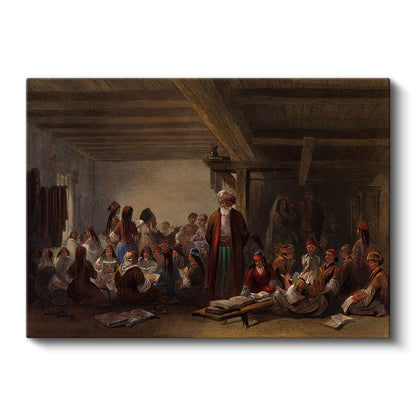 Osman Hamdi Bey - Medrese Dersi Kanvas Tablo