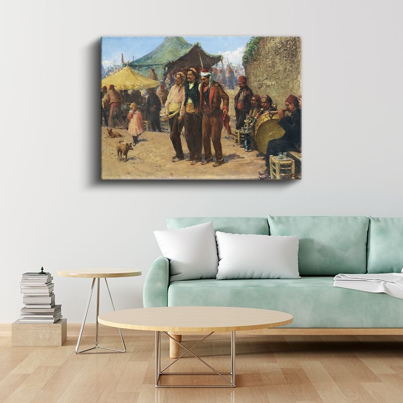 Osmanlı Pazarı - Çadır Altında Gündelik Yaşam Kanvas Tablo