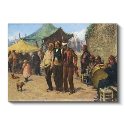 Osmanlı Pazarı - Çadır Altında Gündelik Yaşam Kanvas Tablo