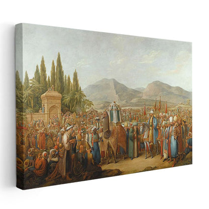 Osmanlı Töreni - Deve Alayı ve Kalabalık Kanvas Tablo