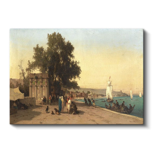 Sahil Manzarası - Osmanlı Liman Yaşamı Kanvas Tablo