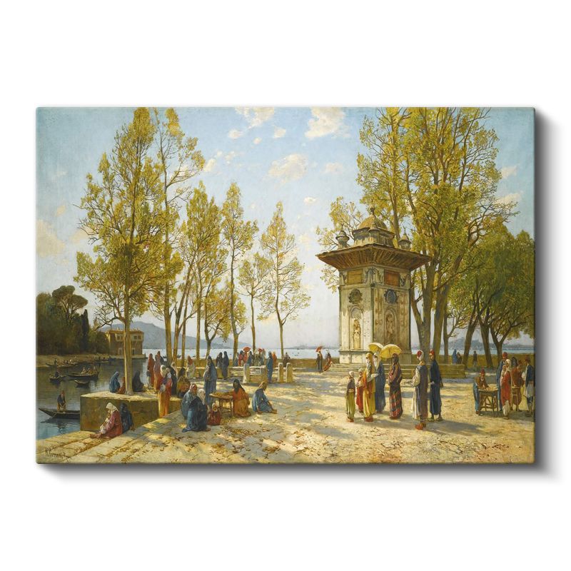 Tarihi Çeşme - Osmanlı Sahil Yaşamı Kanvas Tablo