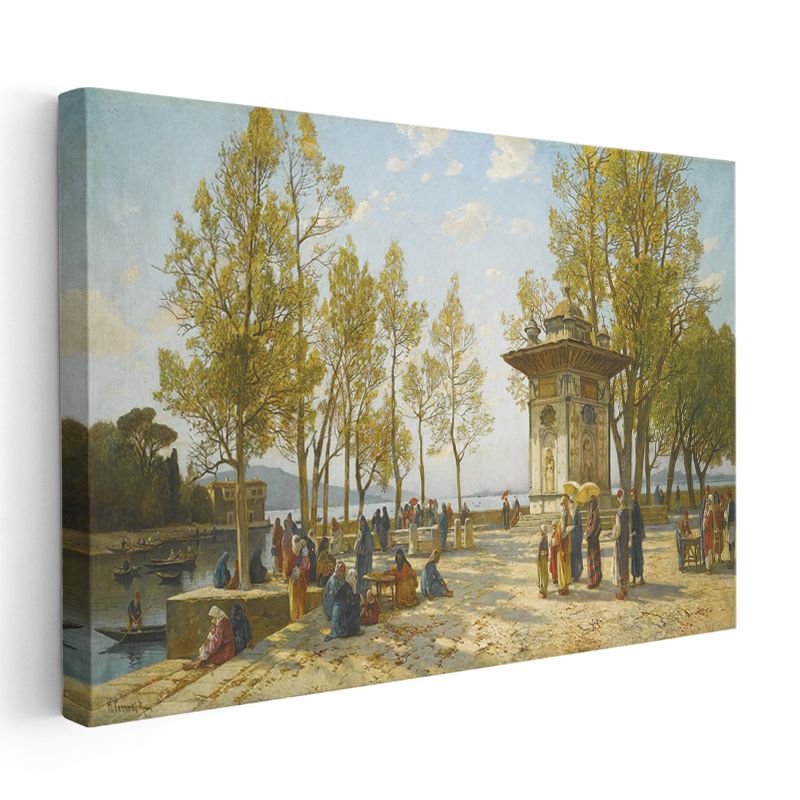 Tarihi Çeşme - Osmanlı Sahil Yaşamı Kanvas Tablo