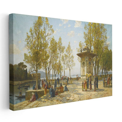 Tarihi Çeşme - Osmanlı Sahil Yaşamı Kanvas Tablo