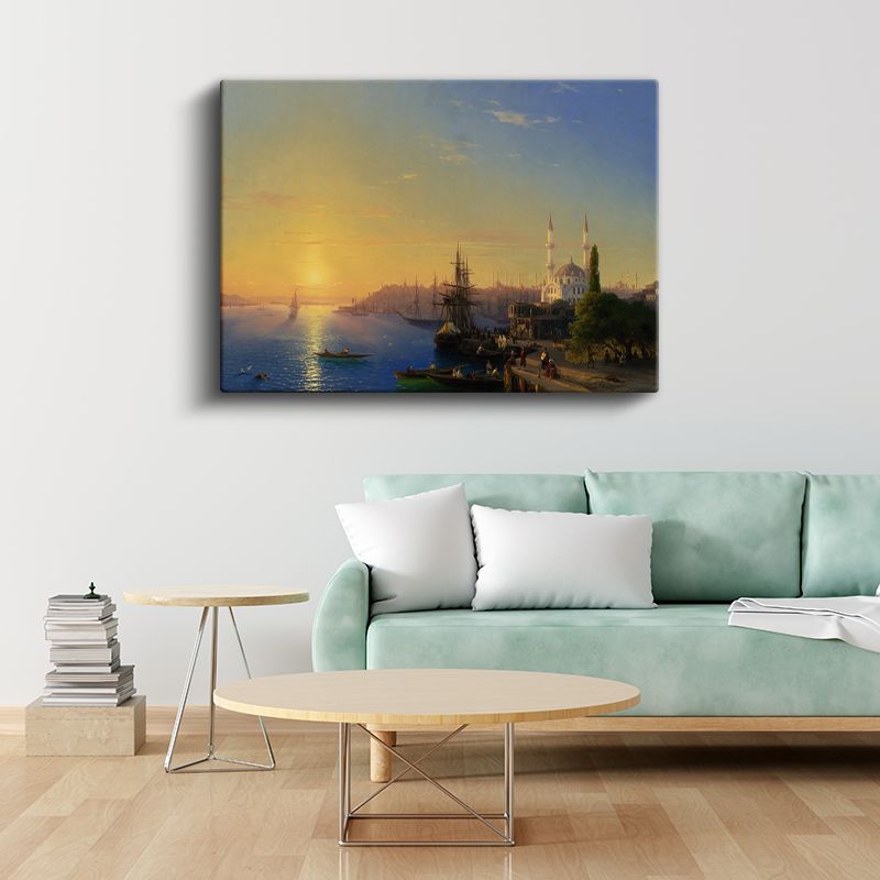 İstanbul Silueti - Boğaz Manzarası Kanvas Tablo