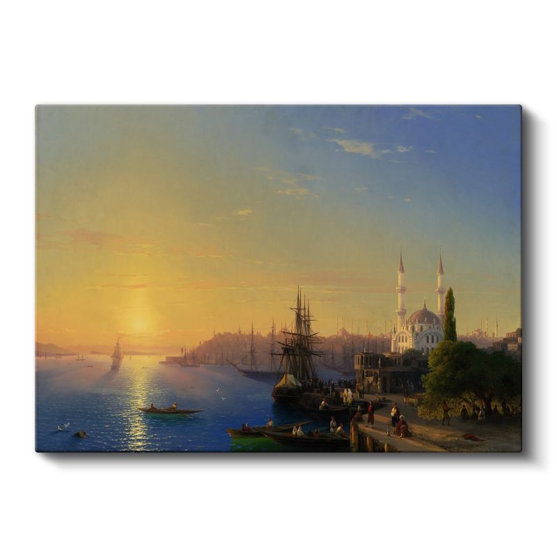 İstanbul Silueti - Boğaz Manzarası Kanvas Tablo