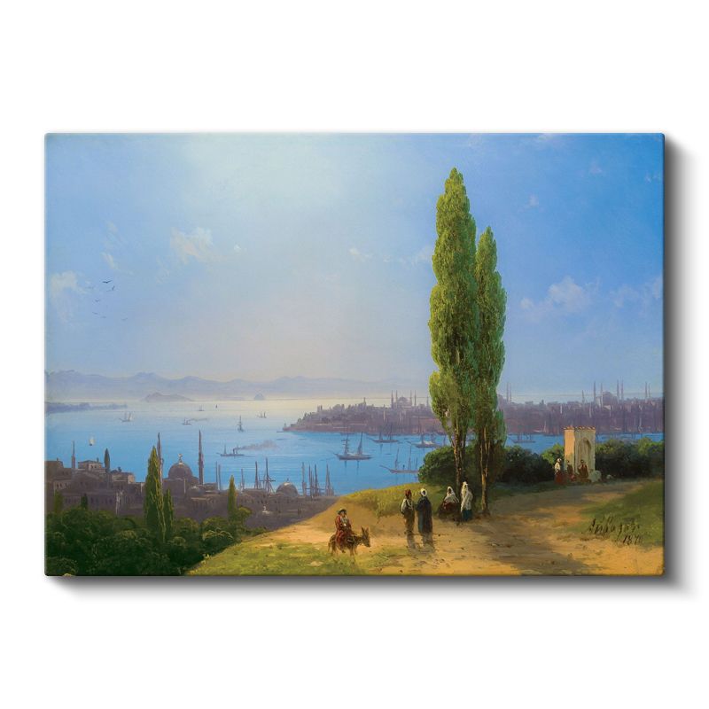 Tarihi İstanbul - Tepeden Boğaz Manzarası Kanvas Tablo