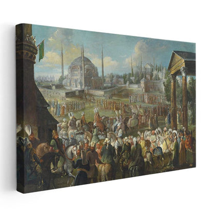 Osmanlı Töreni - Ayasofya Önünde Merasim Kanvas Tablo