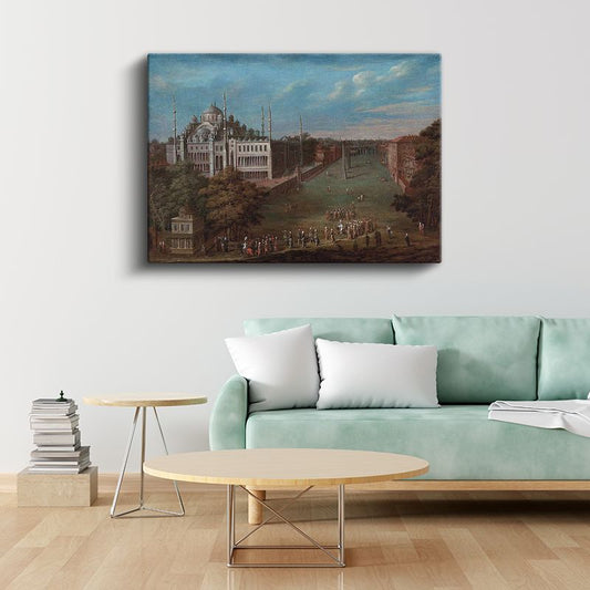 Süleymaniye Camii - Tarihi At Meydanı Manzarası Kanvas Tablo