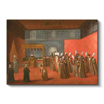 Saray Töreni - Osmanlı Divan Huzurunda Kabul Kanvas Tablo