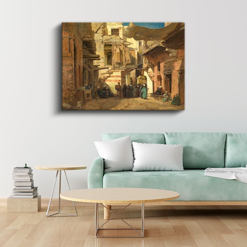 Osmanlı Sokağı - Tarihi Çarşı Manzarası Kanvas Tablo