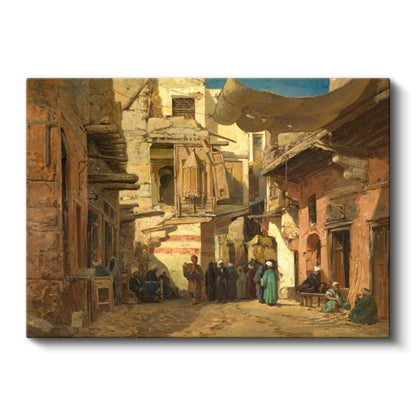 Osmanlı Sokağı - Tarihi Çarşı Manzarası Kanvas Tablo