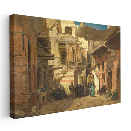 Osmanlı Sokağı - Tarihi Çarşı Manzarası Kanvas Tablo